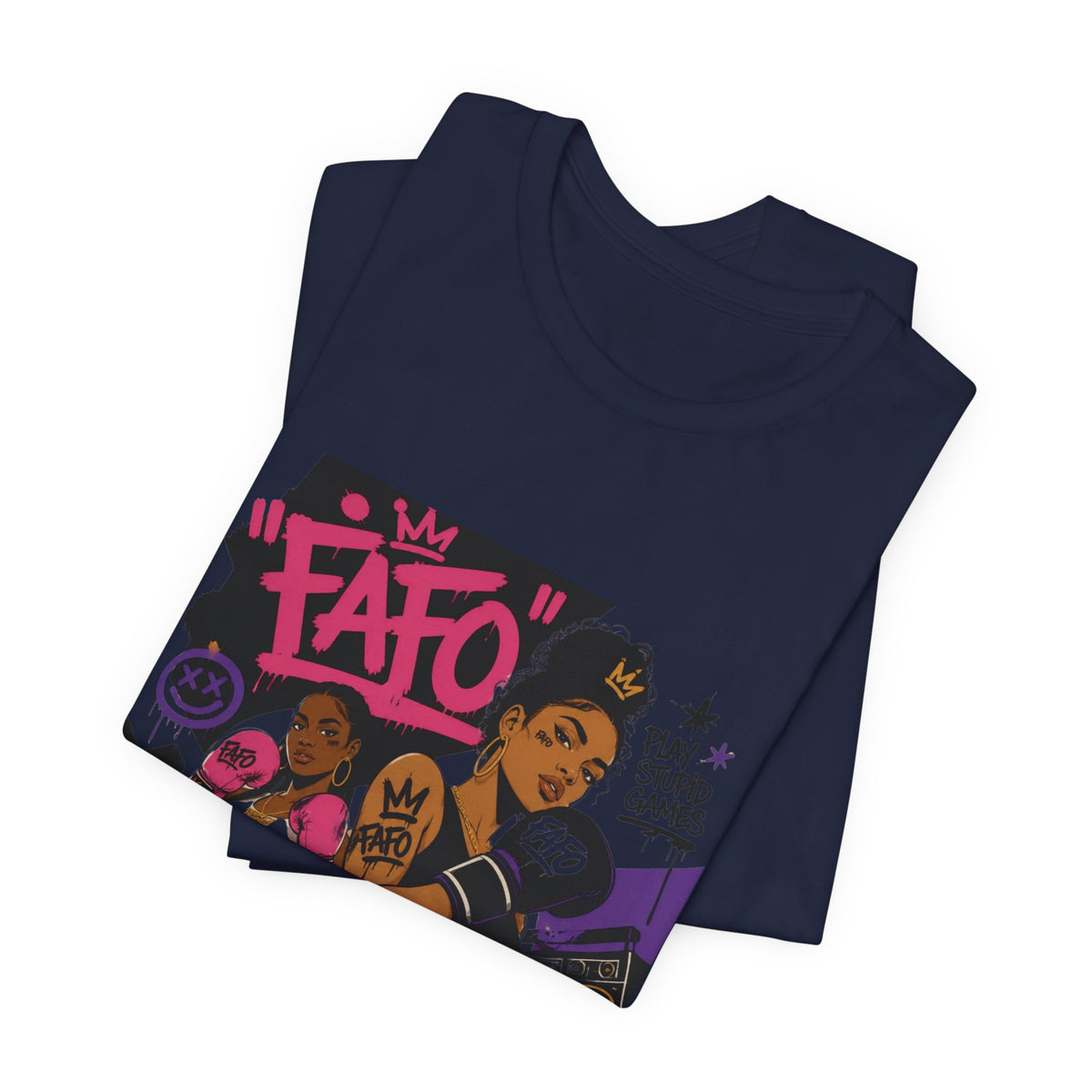 White Tee — 'Fate' Anime-Style Graphic T-Shirt