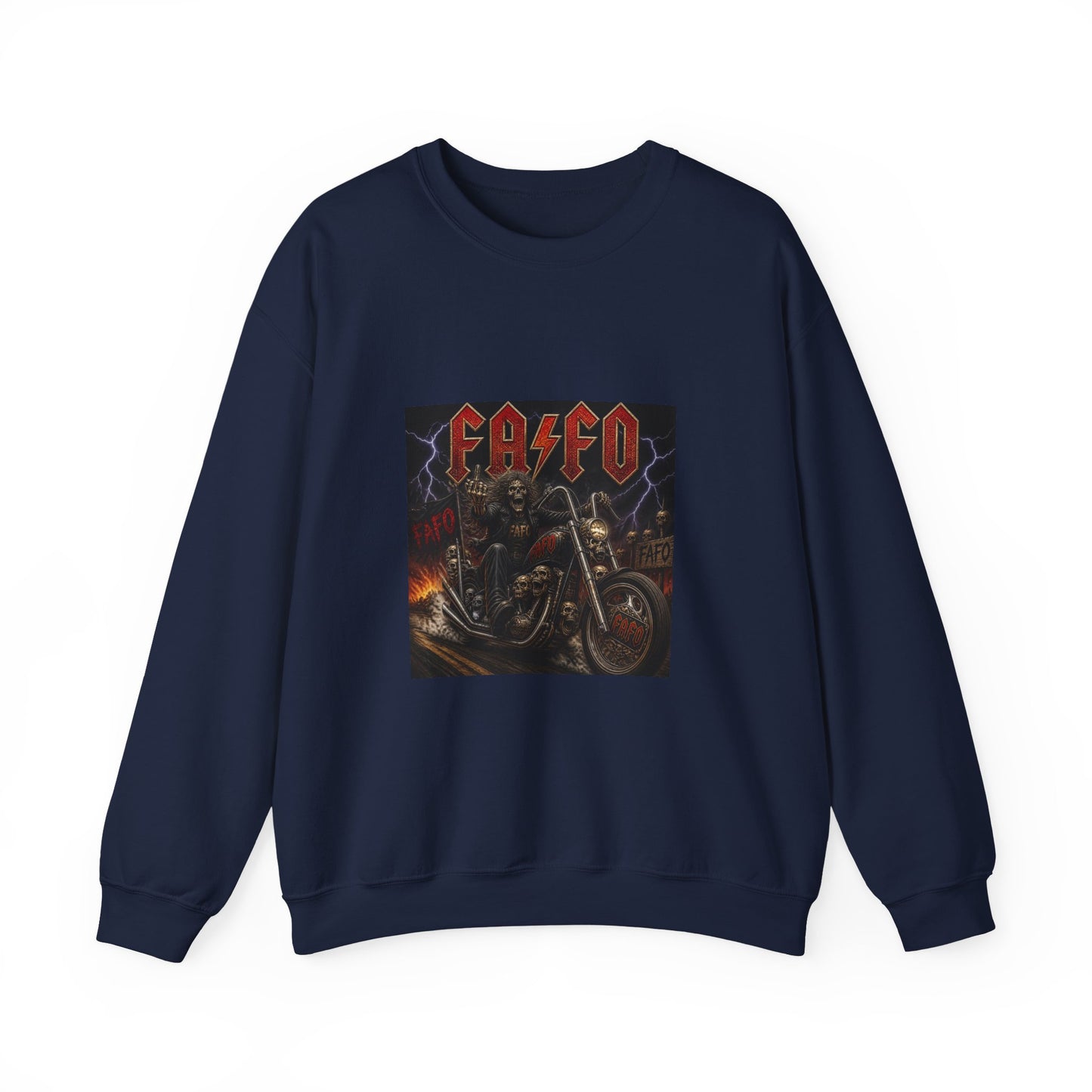 FAFO Society Biker Crewneck Sweatshirt