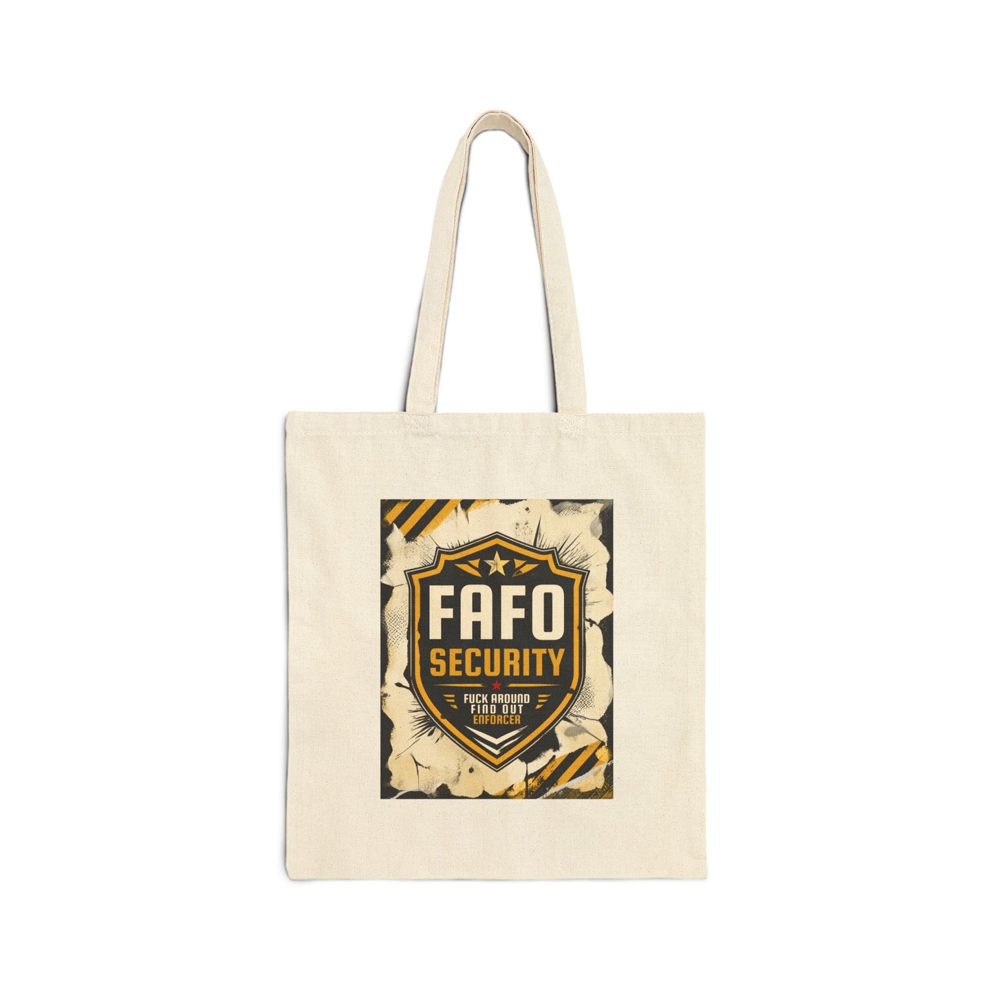 Tote Bag — FAFO Security Shield Canvas Grocery Tote
