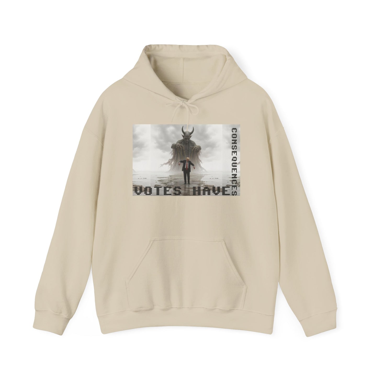 Dystopian Kraken Hoodie — 'Votes Have Consequences' Graphic Pullover