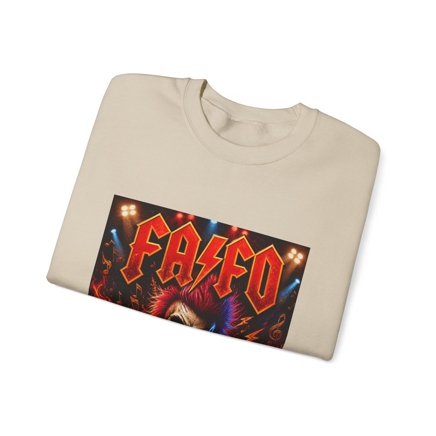 Crewneck Sweatshirt - 'Faded' Grunge Skull Design