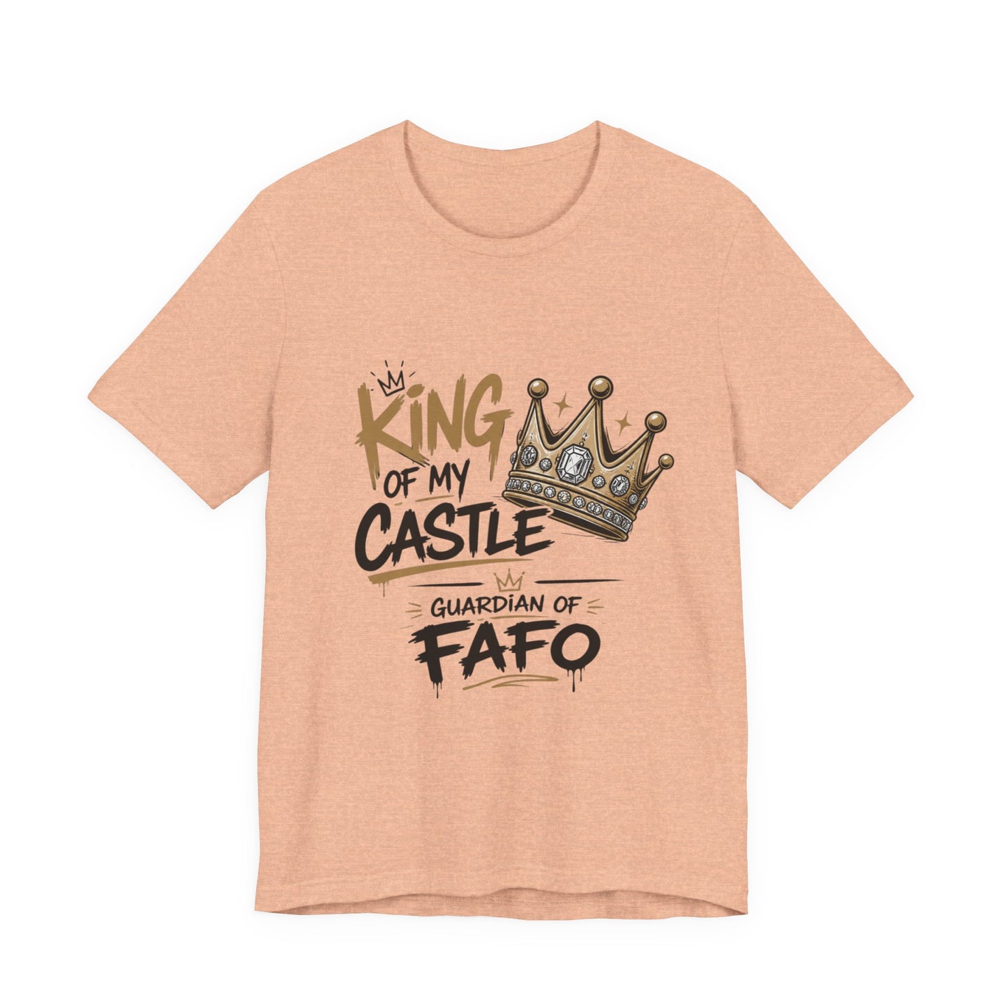 King of the Castle Tee – Retro Crown Graphic Short Sleeve Shirt