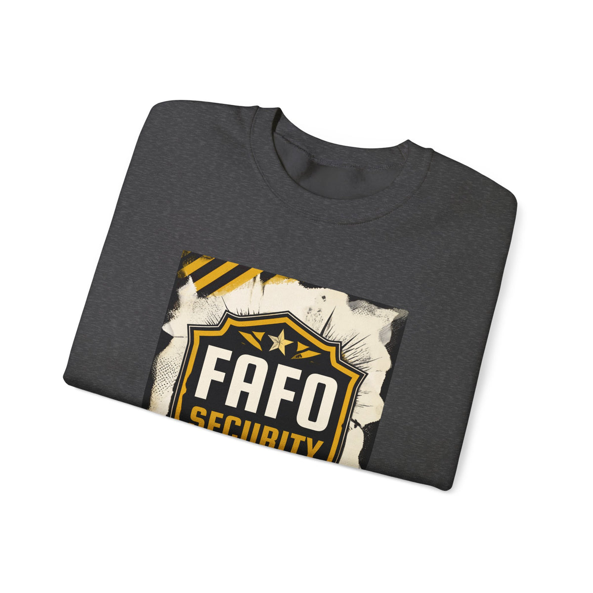 FAFO Security Crewneck Sweatshirt — Bold Badge Graphic Pullover