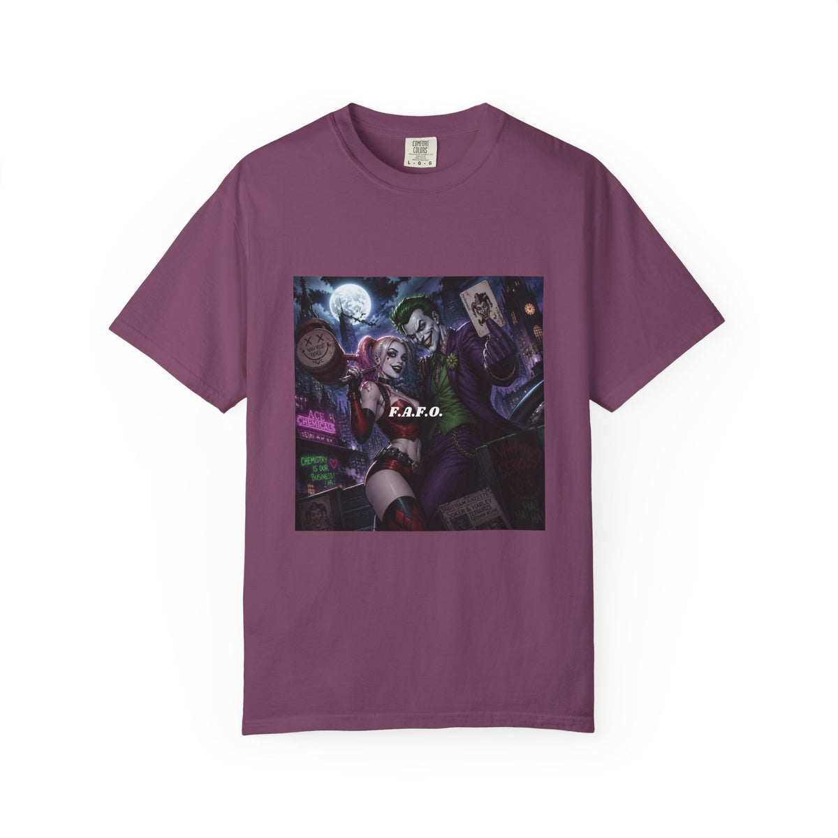 Graphic T-Shirt — The FAFO Society Joker & Harley Art Print