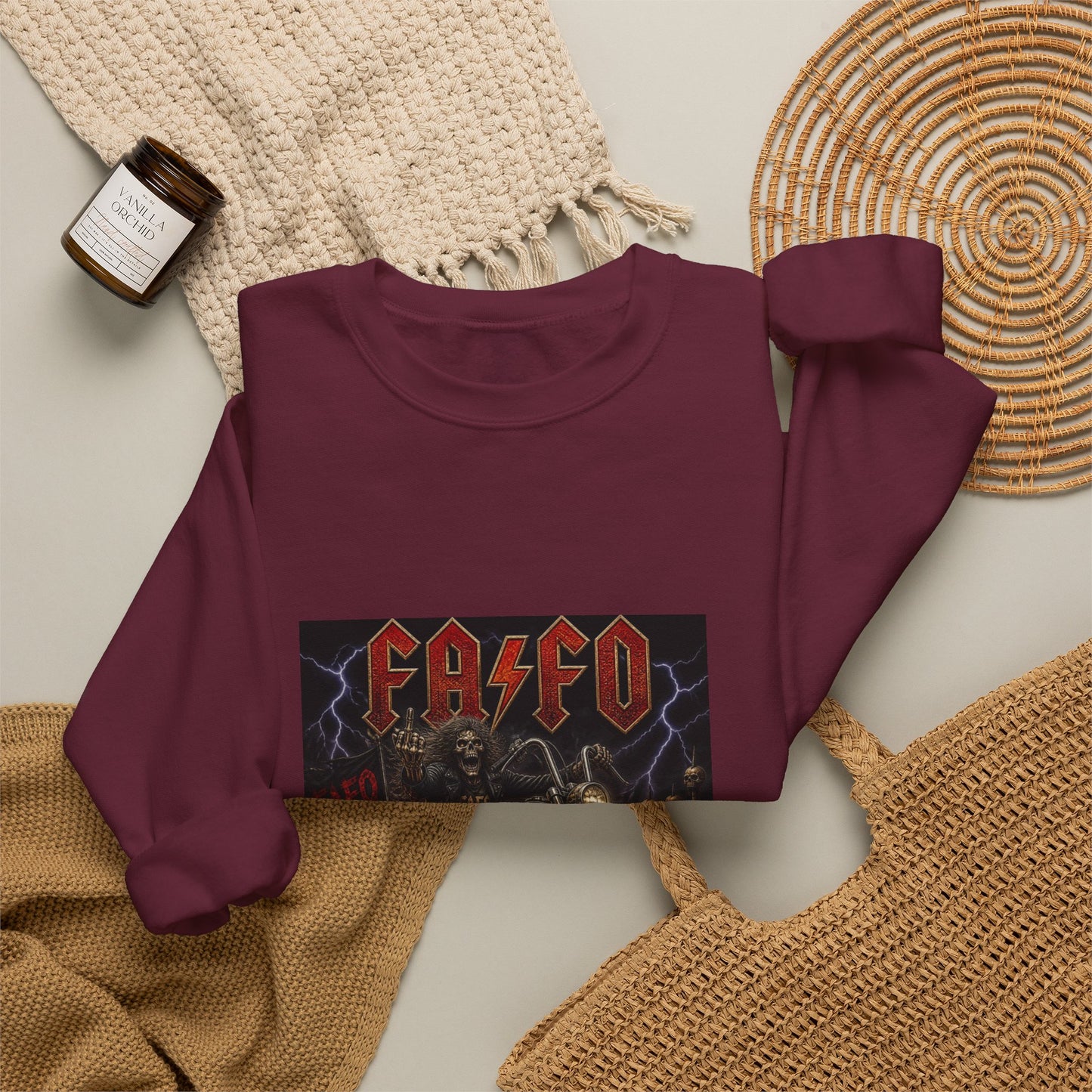 FAFO Society Biker Crewneck Sweatshirt