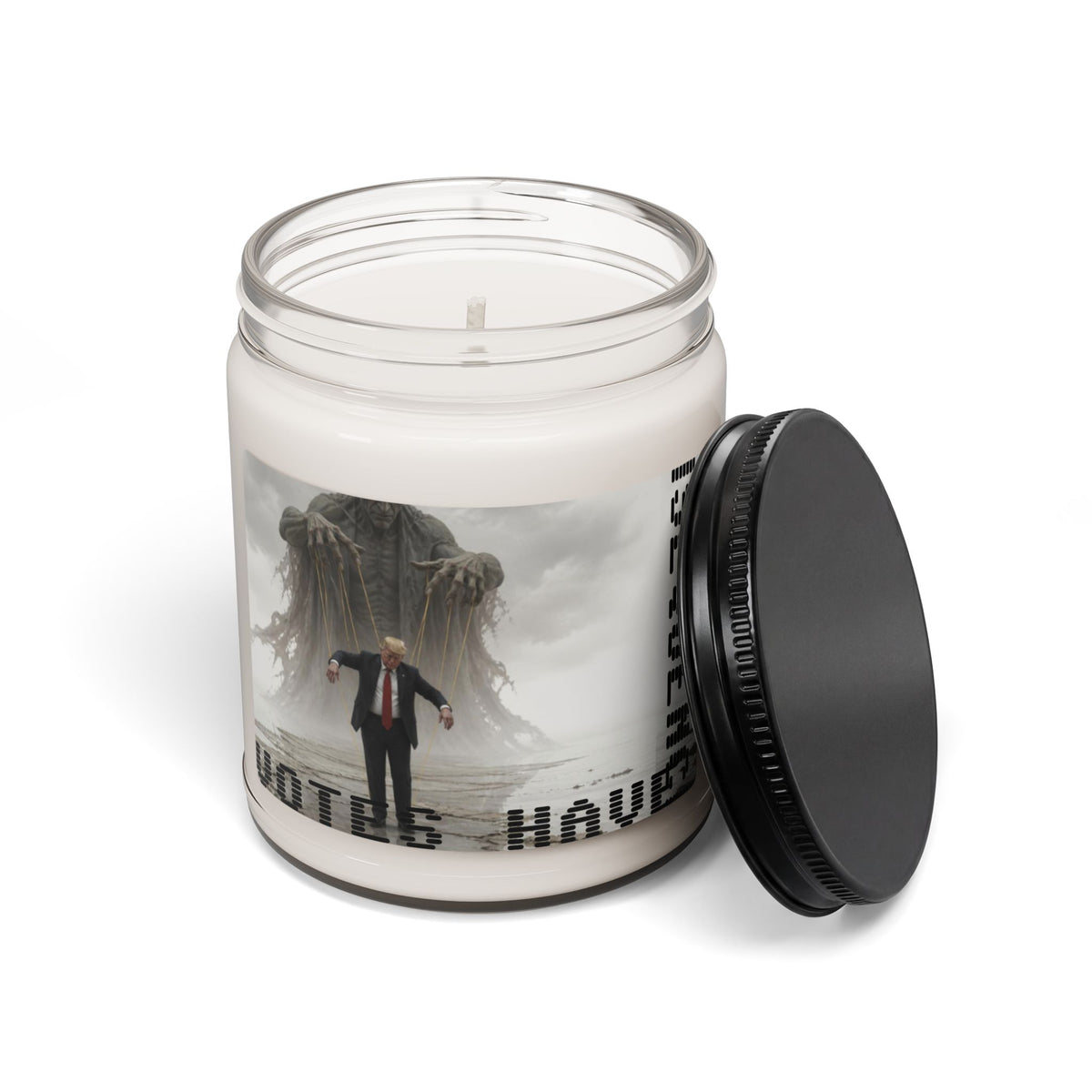 Scented Soy Candle — Dark Horror 'Votes Have Consequences' Jar