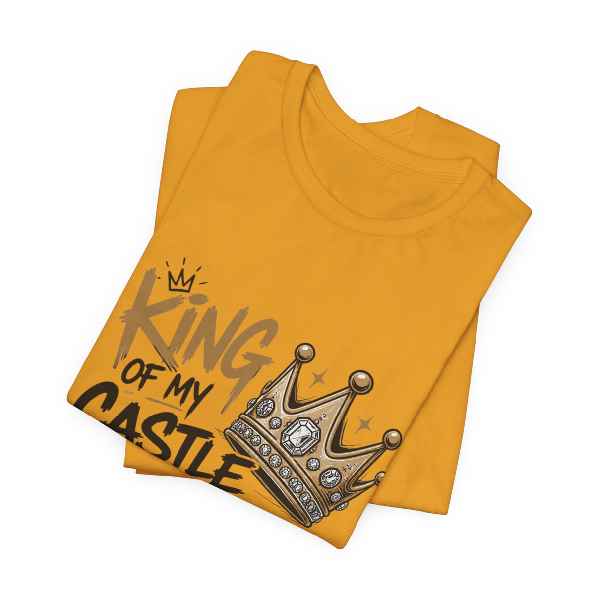 King of the Castle Tee – Retro Crown Graphic Short Sleeve Shirt