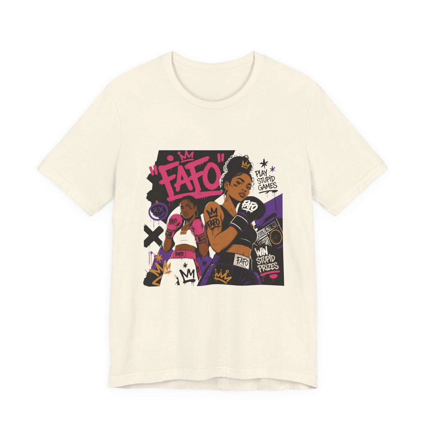 White Tee — 'Fate' Anime-Style Graphic T-Shirt