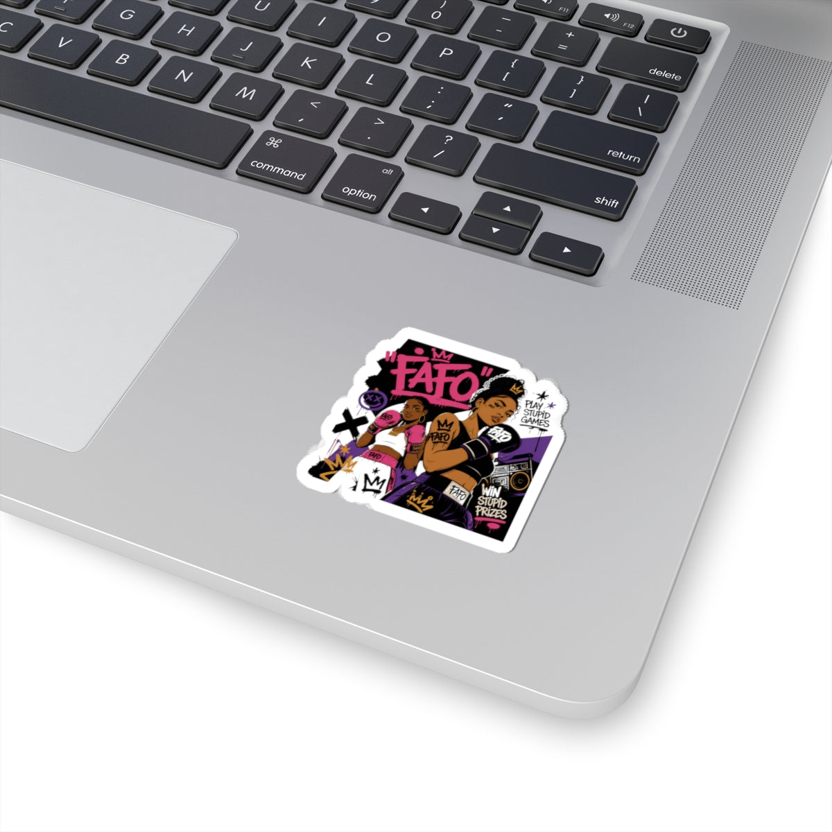 FATO Boxing Crew Kiss-Cut Sticker — Empowered Female Boxer Graphic