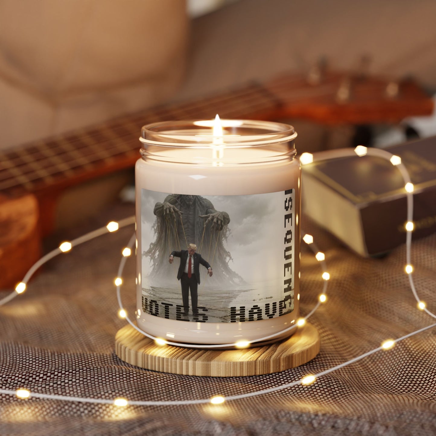 Scented Soy Candle — Dark Horror 'Votes Have Consequences' Jar
