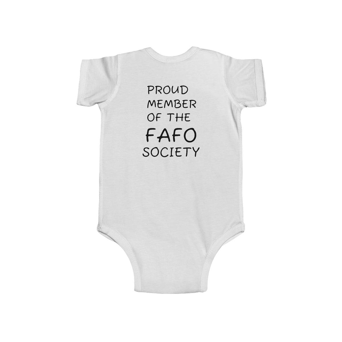Infant Bodysuit — "Proud Member of the FAFO Society" Cute Baby Onesie with Vintage Camper Graphic