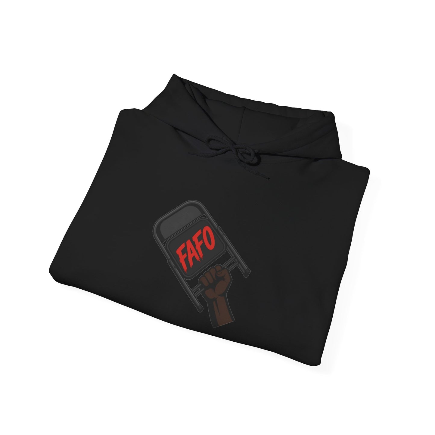 FAFO Protest Hoodie — Bold Graphic Hoodie with Raised Fist Sign