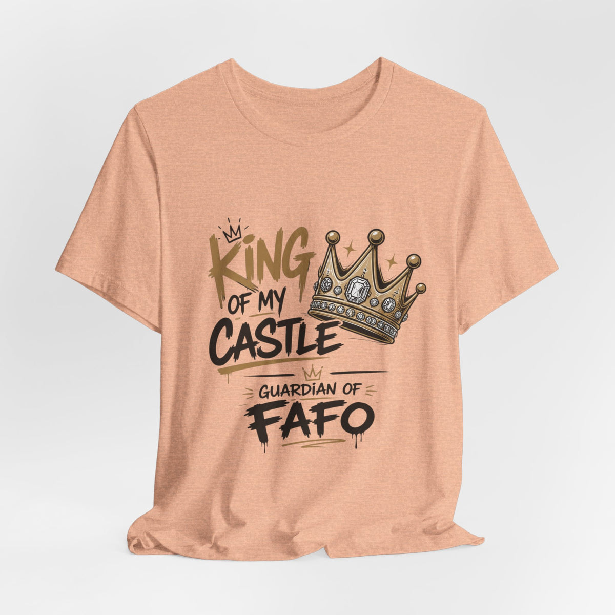 King of the Castle Tee – Retro Crown Graphic Short Sleeve Shirt