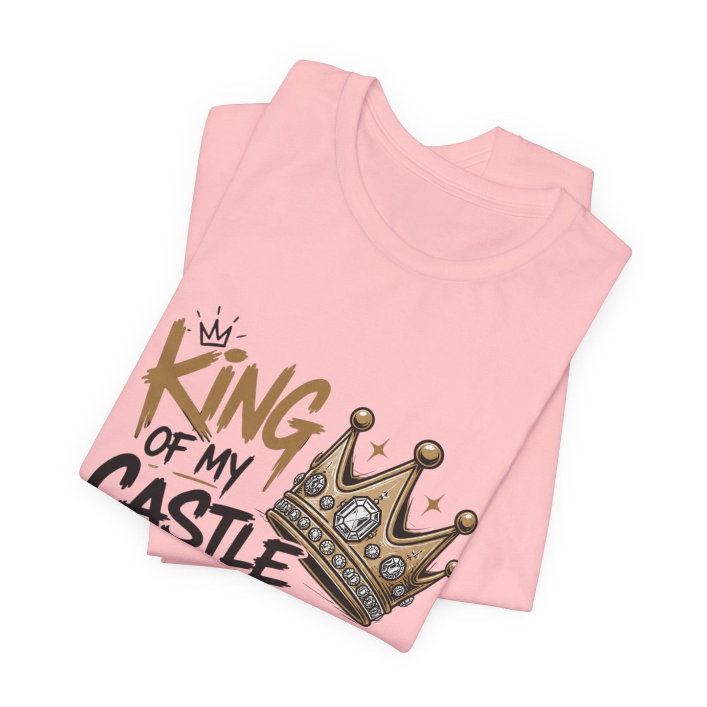King of the Castle Tee – Retro Crown Graphic Short Sleeve Shirt