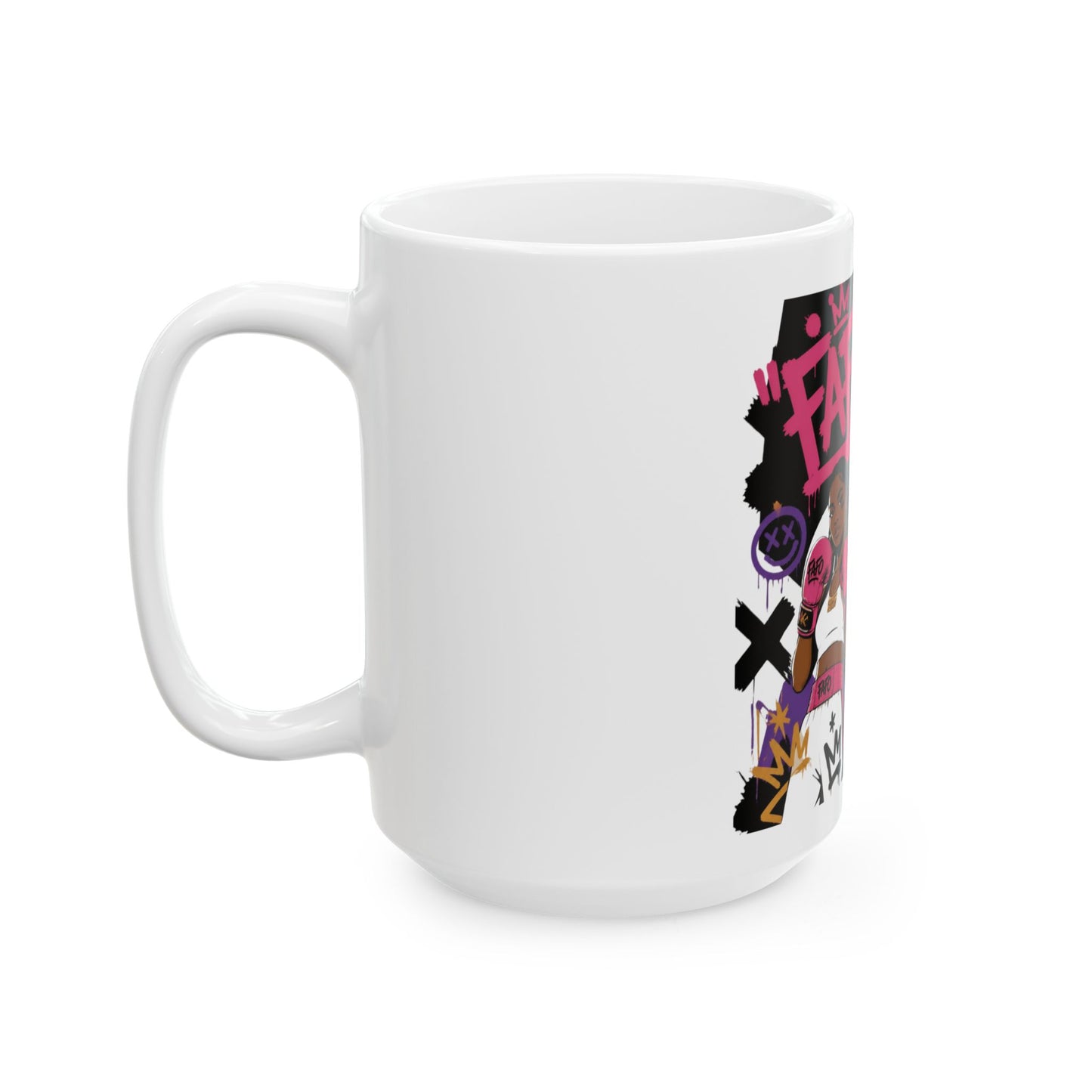 Boxing Queens Ceramic Mug — Empowerment Graphic Coffee Cup (11oz, 15oz)