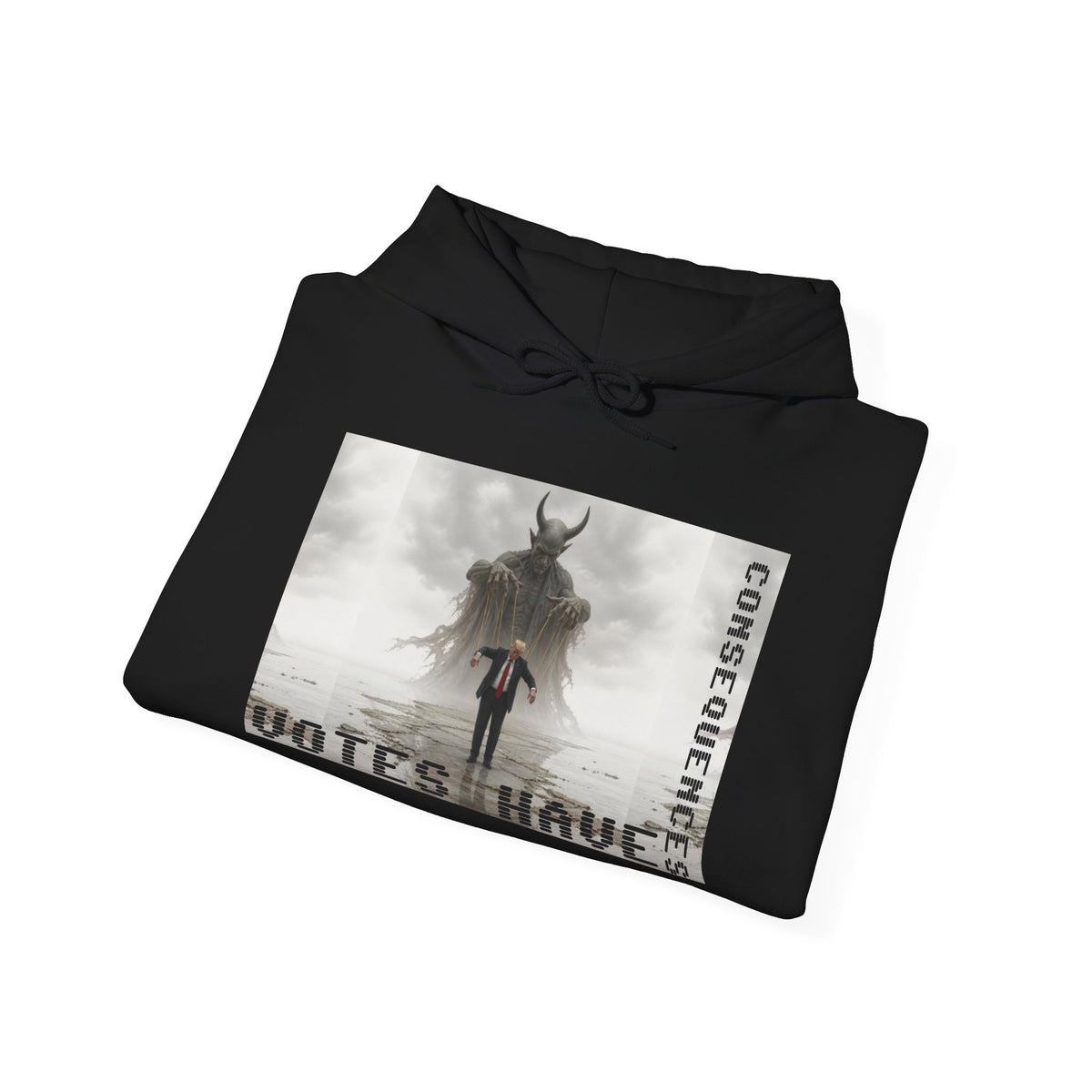 Dystopian Kraken Hoodie — 'Votes Have Consequences' Graphic Pullover