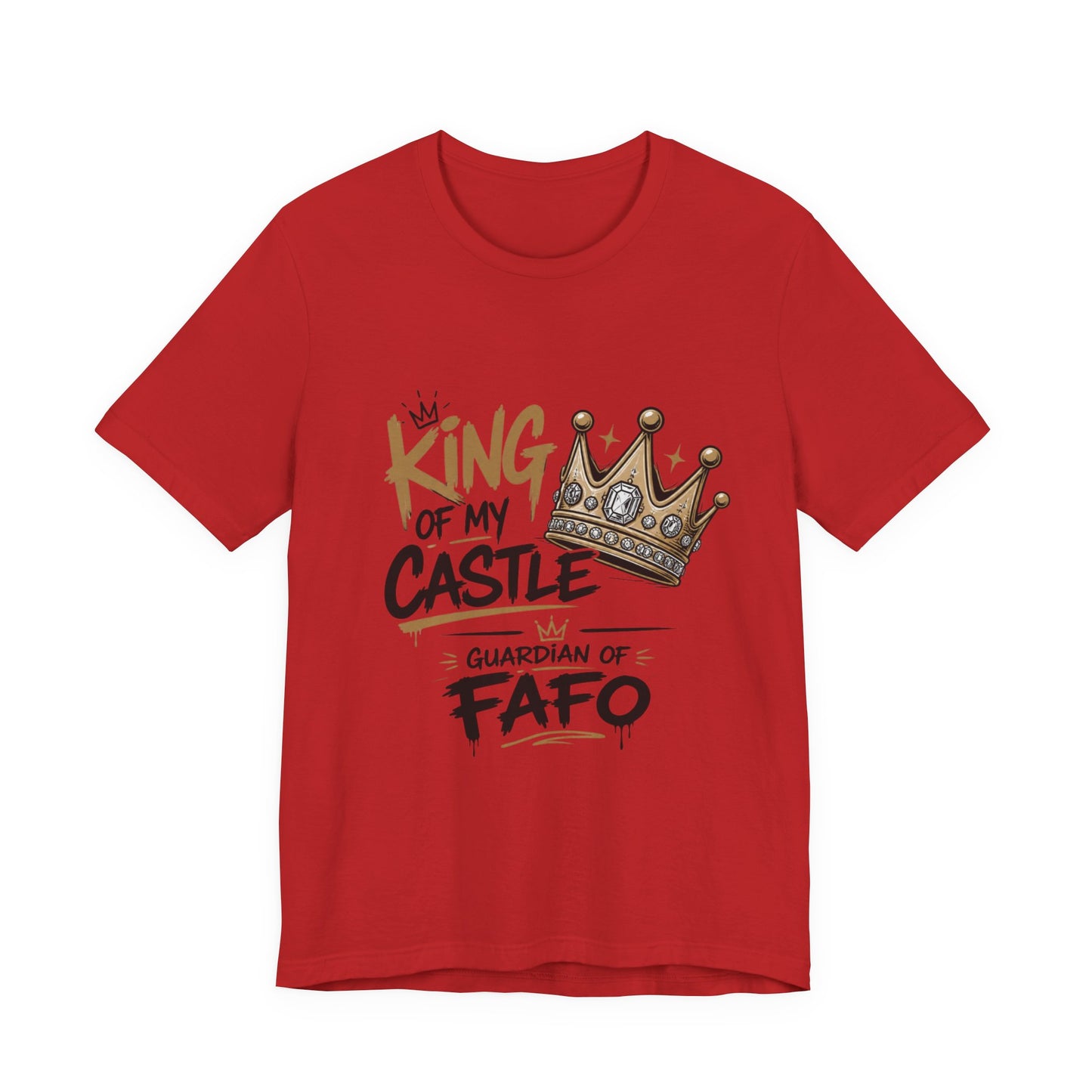 King of the Castle Tee – Retro Crown Graphic Short Sleeve Shirt