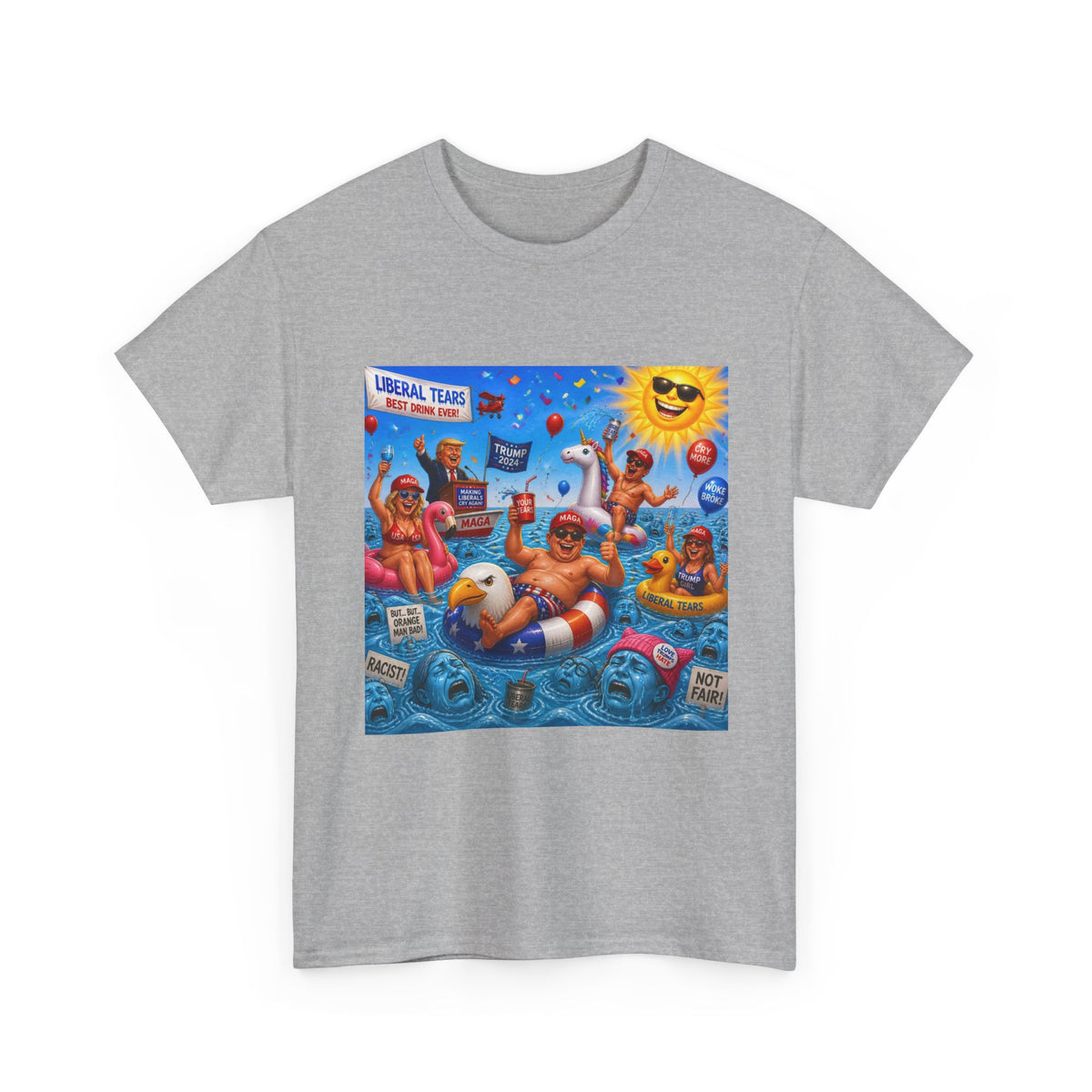 Beach Party T-Shirt — "Lifeguard Sharks" Summer Graphic Tee