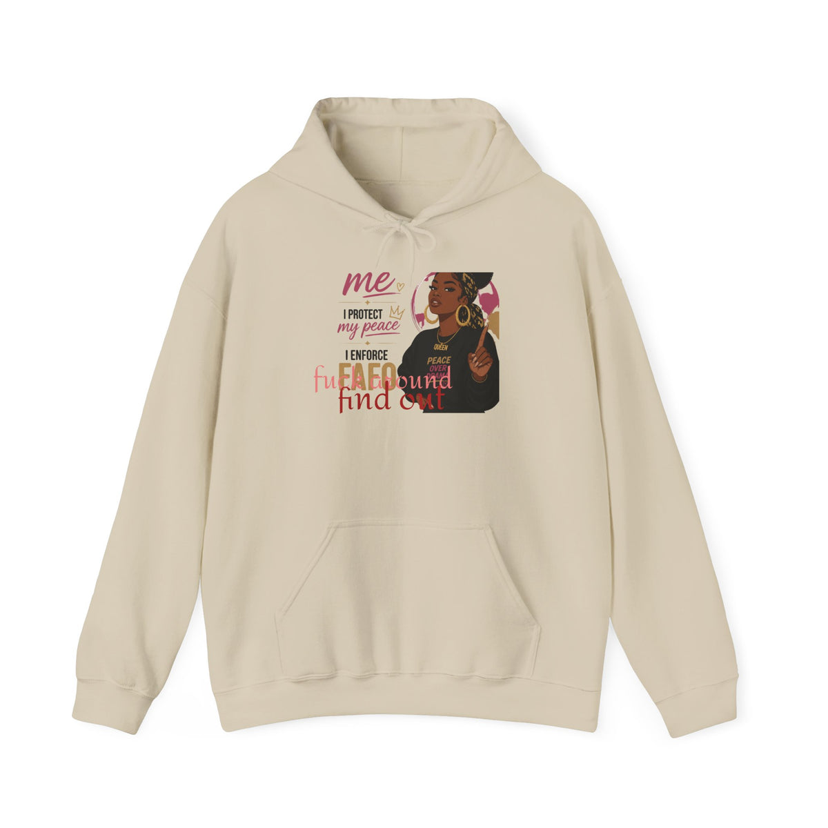 Empowered Woman Hoodie – “Me I Protect My People, I Defend My People” Graphic Sweatshirt