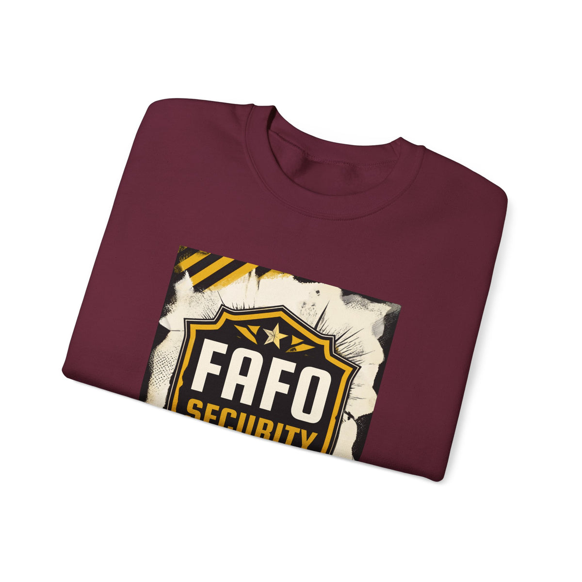 FAFO Security Crewneck Sweatshirt — Bold Badge Graphic Pullover