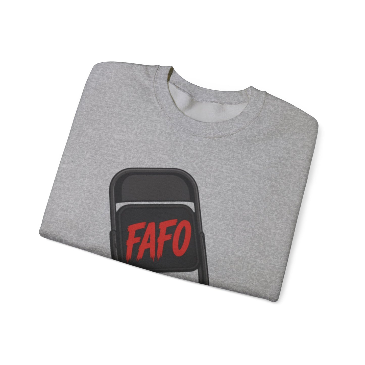 FAFO Society Crewneck Sweatshirt — Raised Fist Chair Graphic
