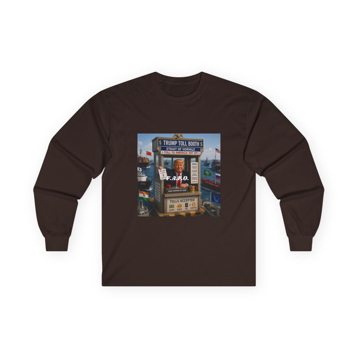The FAFO Society Long Sleeve Tee — Vintage Carnival Ticket Booth Graphic