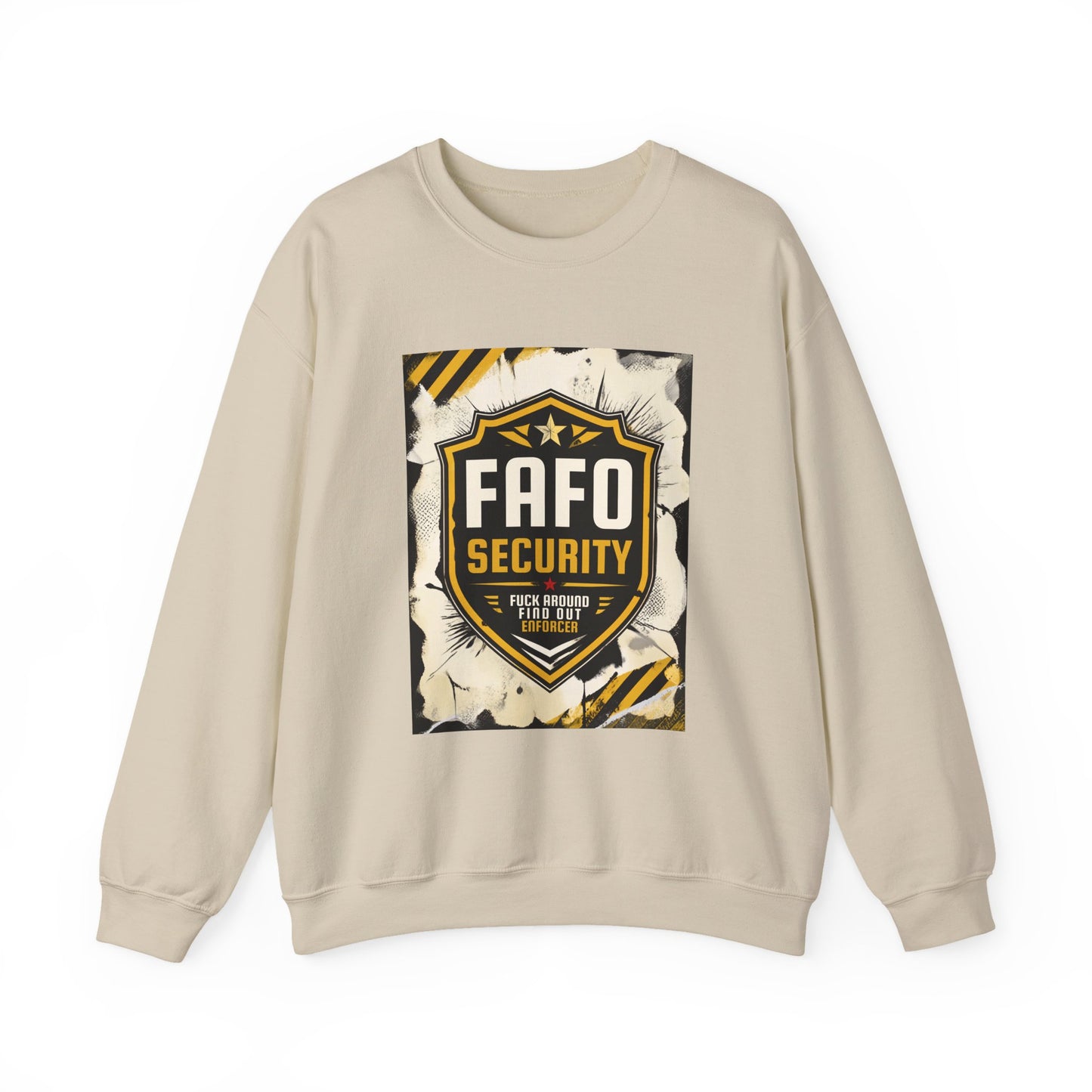FAFO Security Crewneck Sweatshirt — Bold Shield Graphic Pullover