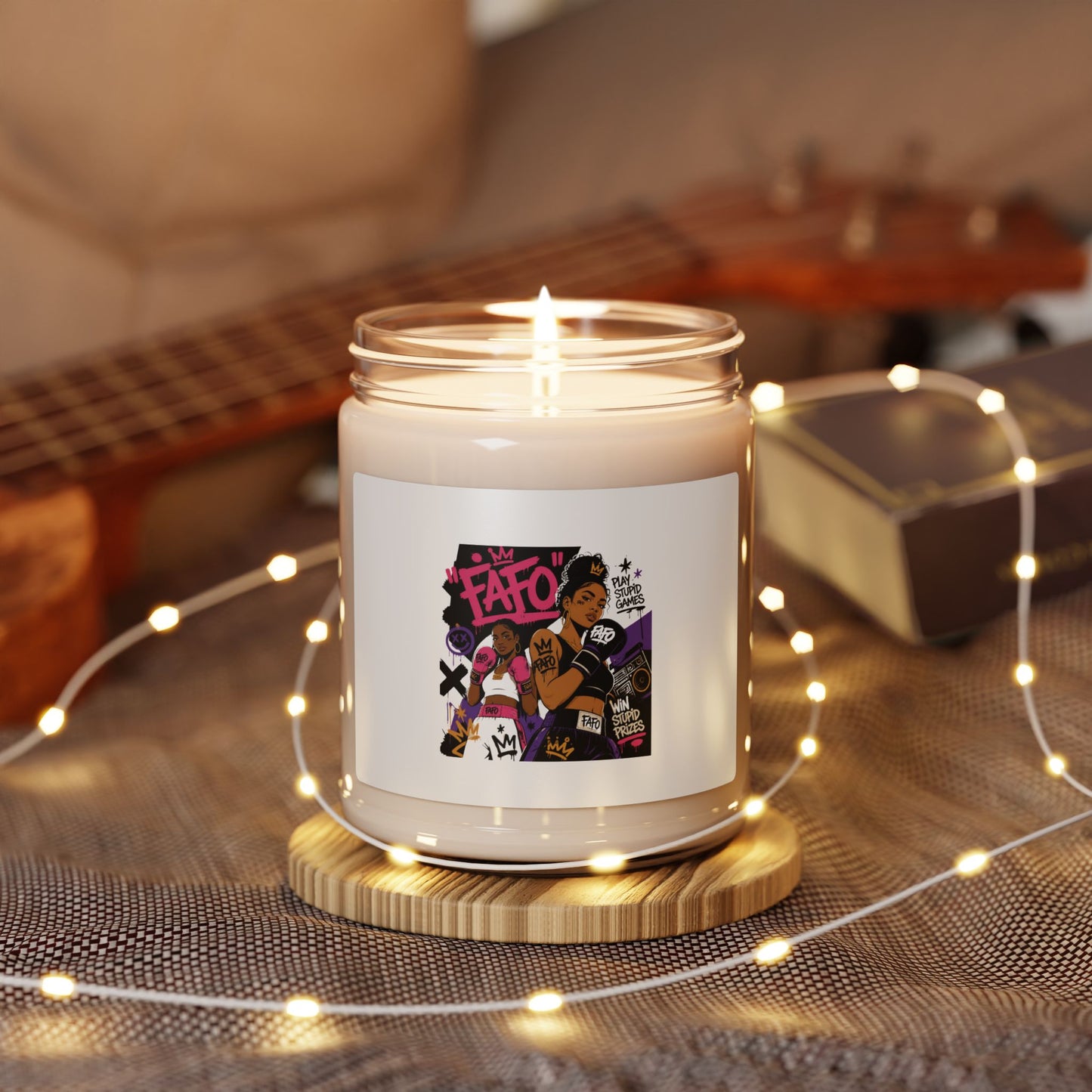 9oz Scented Soy Candle — Empowered Boxer Art Label