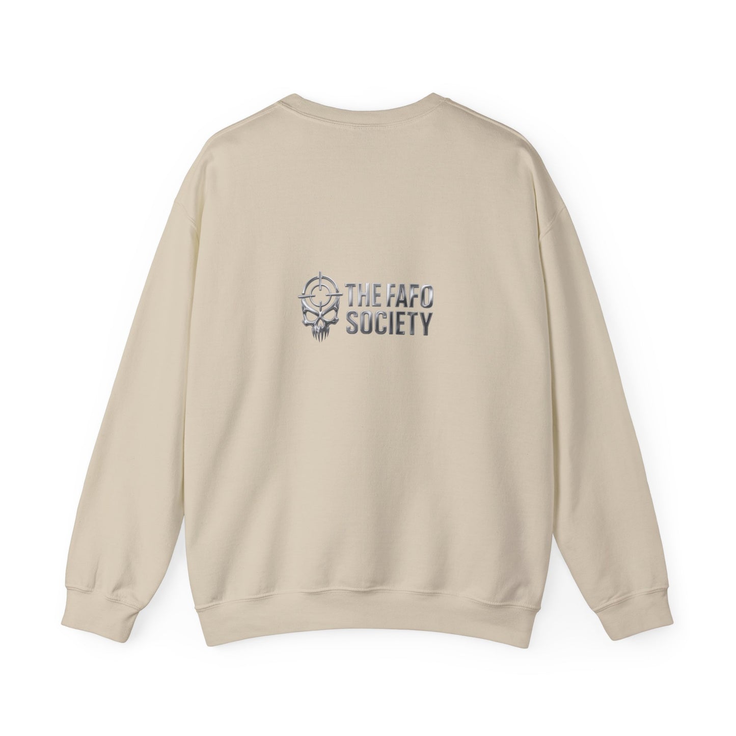 Motorcycle Skull Crewneck Sweatshirt – FAFO Heavy Metal Biker Design