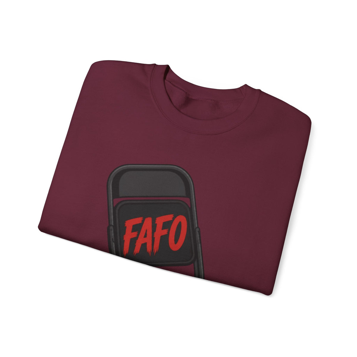 FAFO Society Crewneck Sweatshirt — Raised Fist Chair Graphic