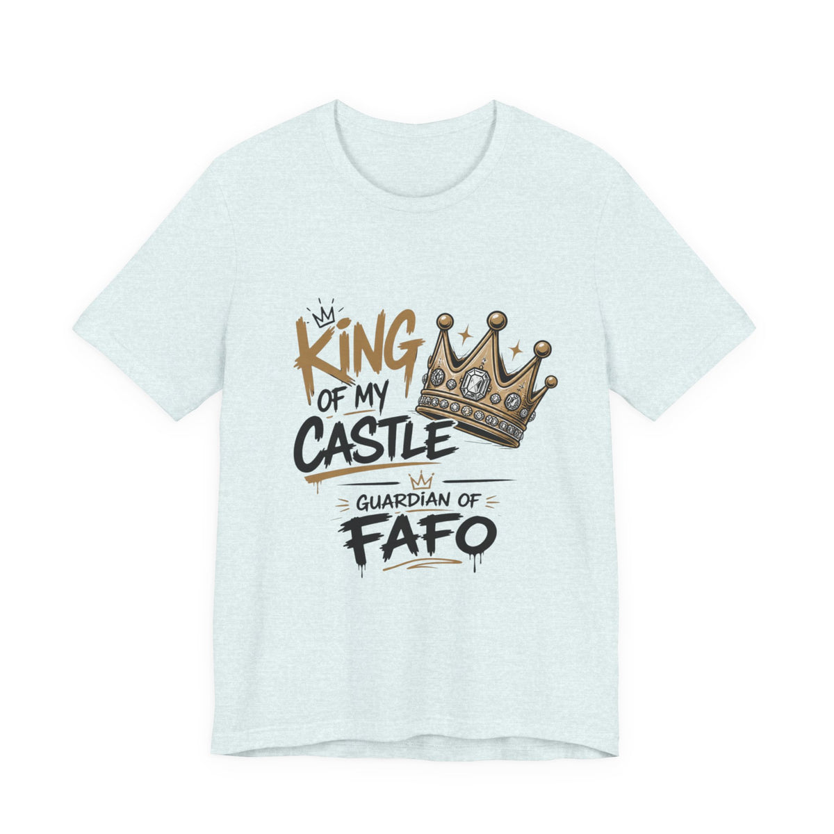 King of the Castle Tee – Retro Crown Graphic Short Sleeve Shirt