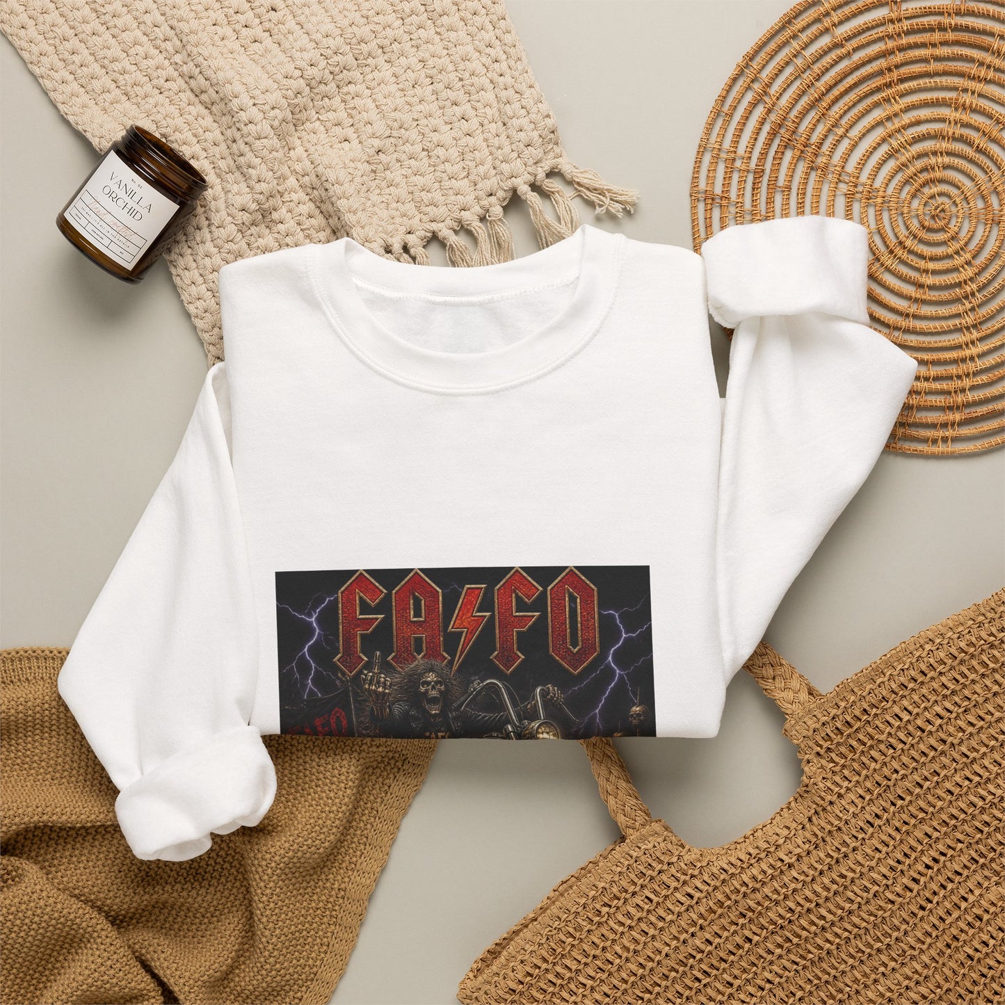 FAFO Society Biker Crewneck Sweatshirt