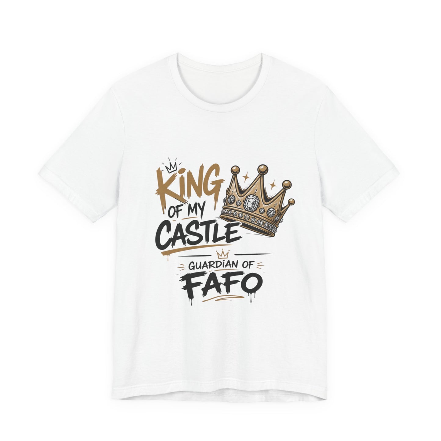 King of the Castle Tee – Retro Crown Graphic Short Sleeve Shirt