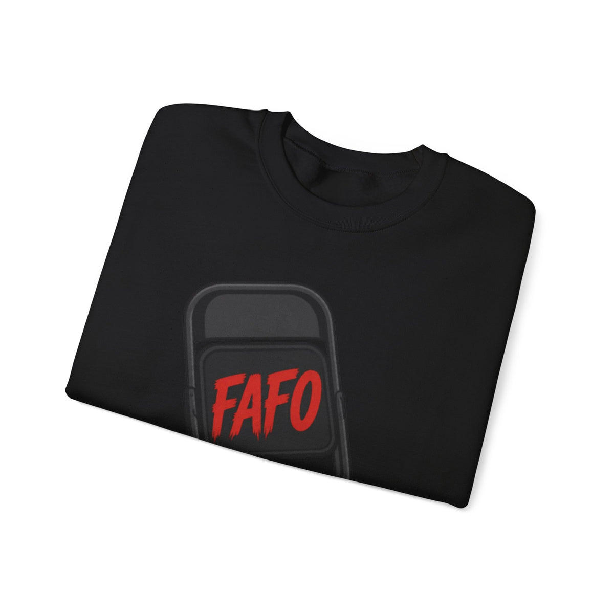 FAFO Raised Fist Chair Crewneck Sweatshirt — Bold Protest Graphic