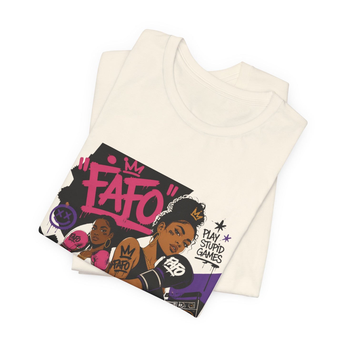 White Tee — 'Fate' Anime-Style Graphic T-Shirt