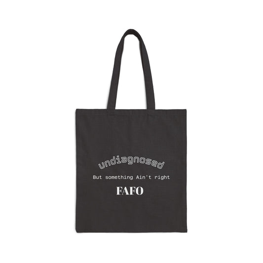 Tote Bag — "Undiagnosed" Minimal Canvas Shopper (eco-friendly everyday tote)