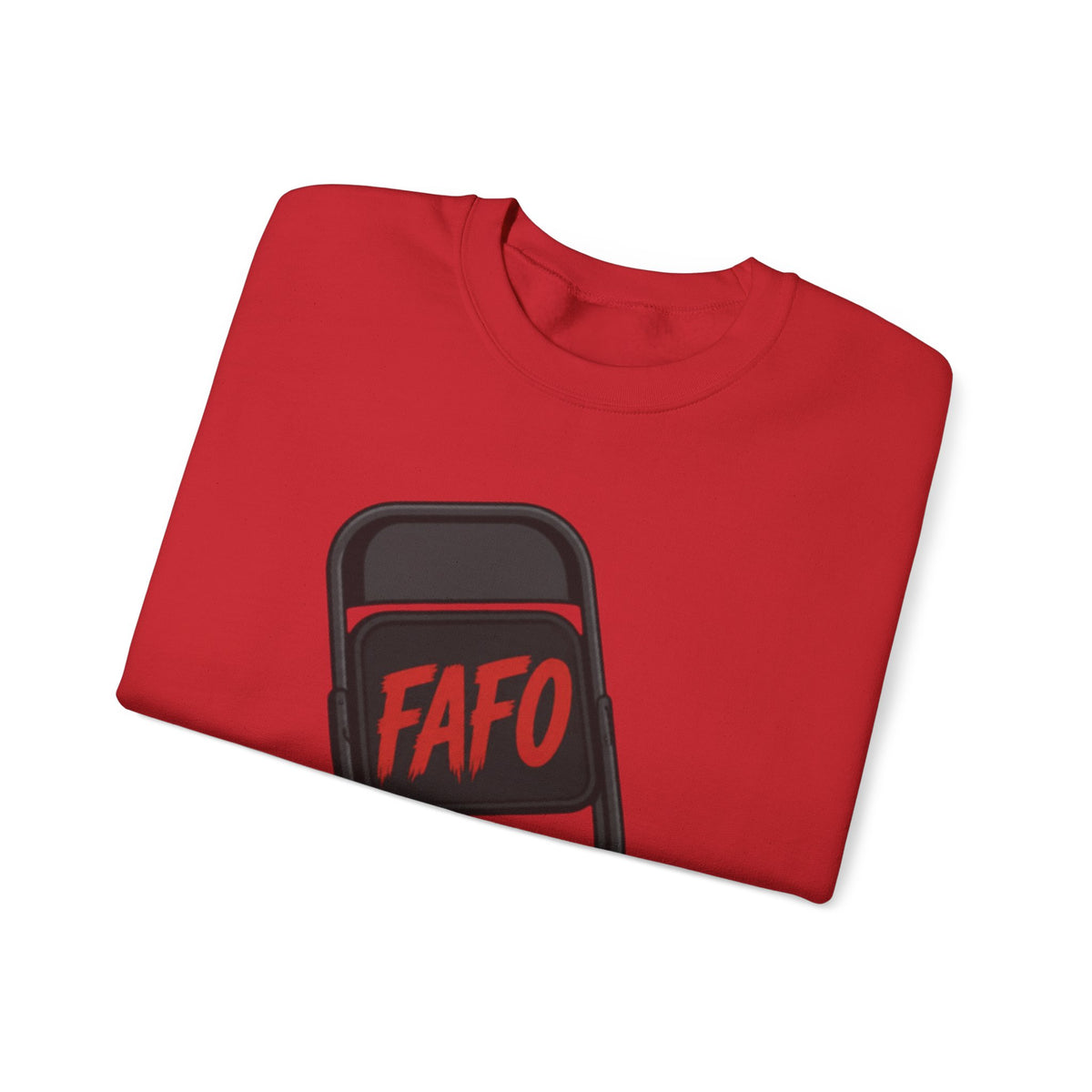 FAFO Society Crewneck Sweatshirt — Raised Fist Chair Graphic