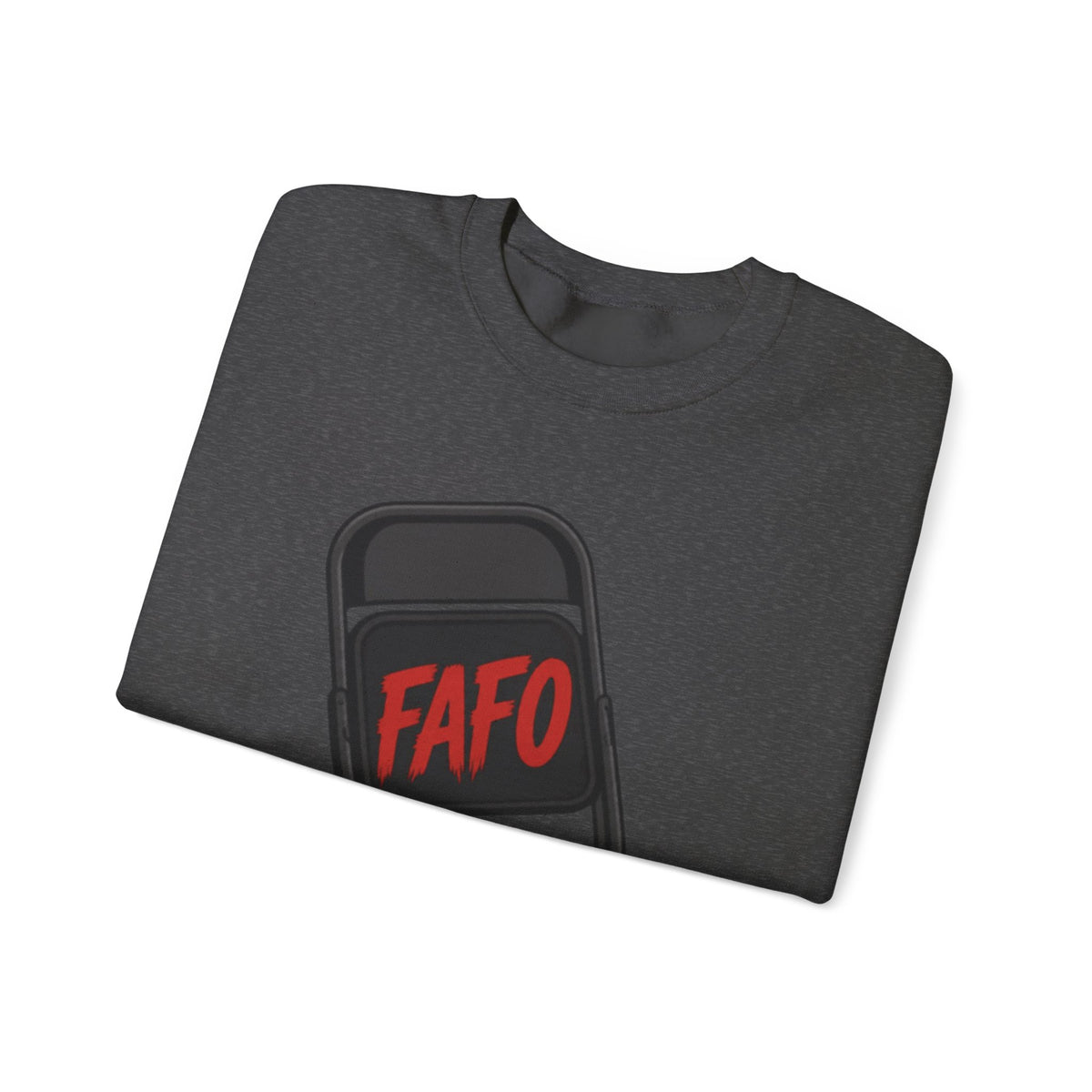 FAFO Society Crewneck Sweatshirt — Raised Fist Chair Graphic