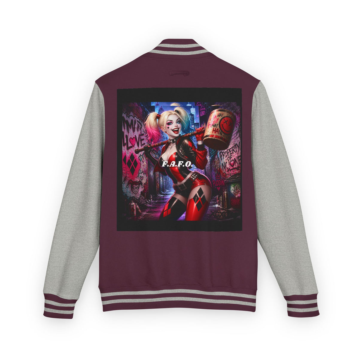 Letterman Jacket — Retro Graphic Back Patch