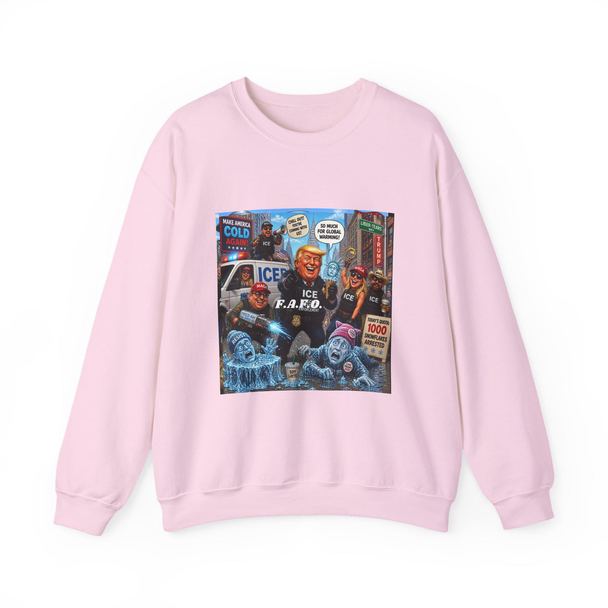 Graphic Crewneck Sweatshirt — 'The FAFO Society' Cold Patrol Artwork