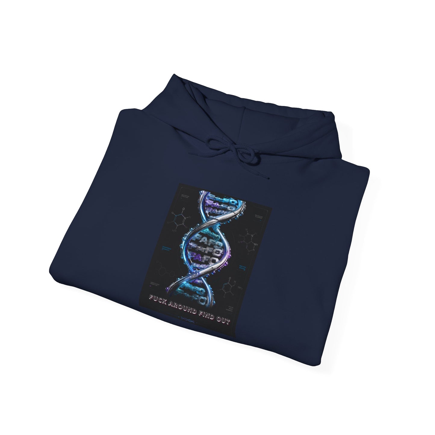 DNA Strand Graphic Hoodie — "Your Grandma Was an Ape" Science Humor Sweatshirt