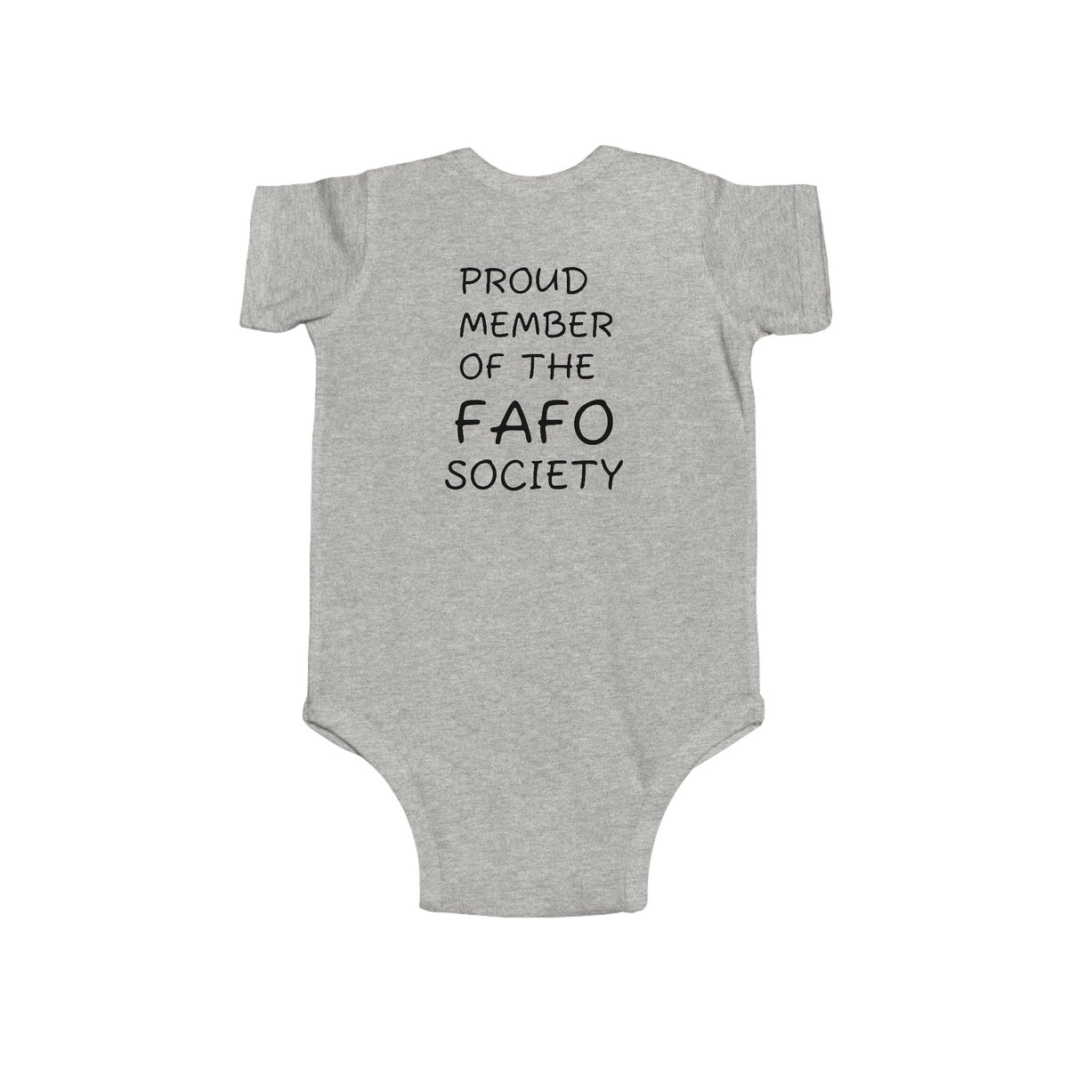 Infant Bodysuit — "Proud Member of the FAFO Society" Cute Baby Onesie with Vintage Camper Graphic