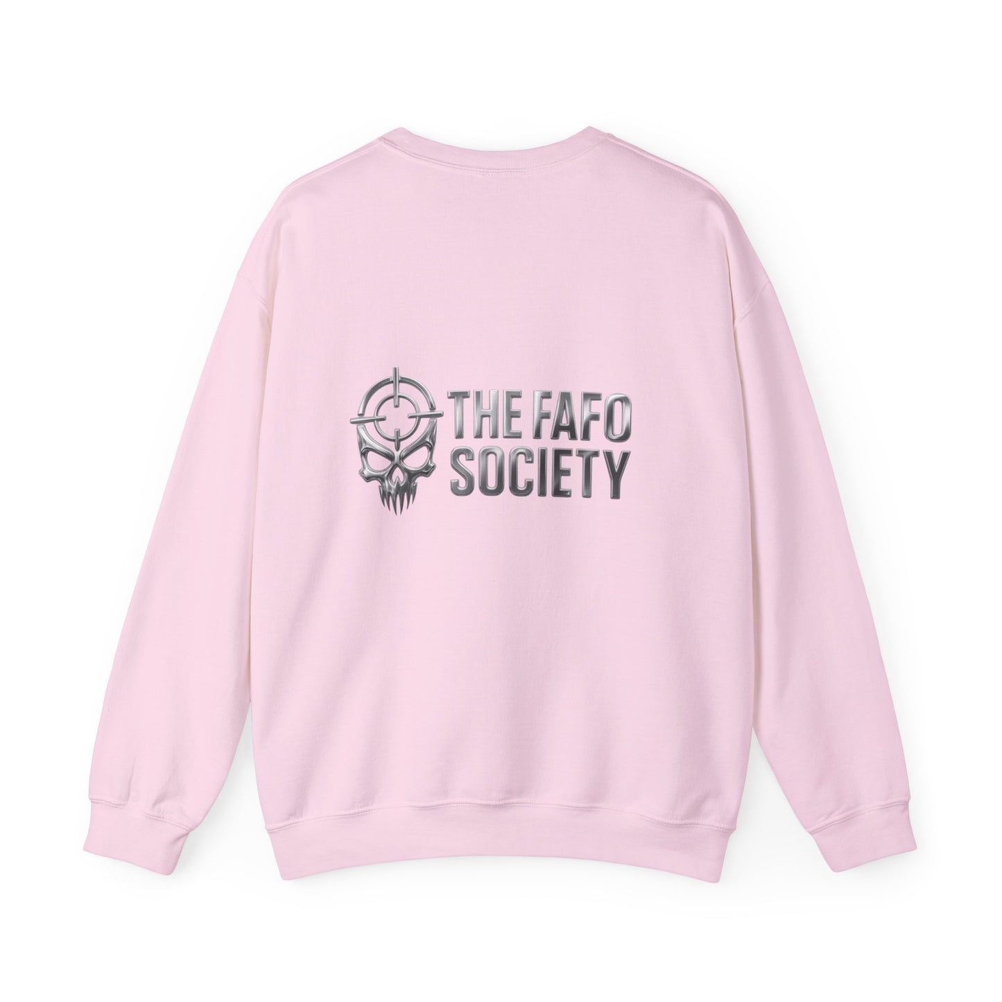 FAFO Society Crewneck Sweatshirt — Raised Fist Chair Graphic