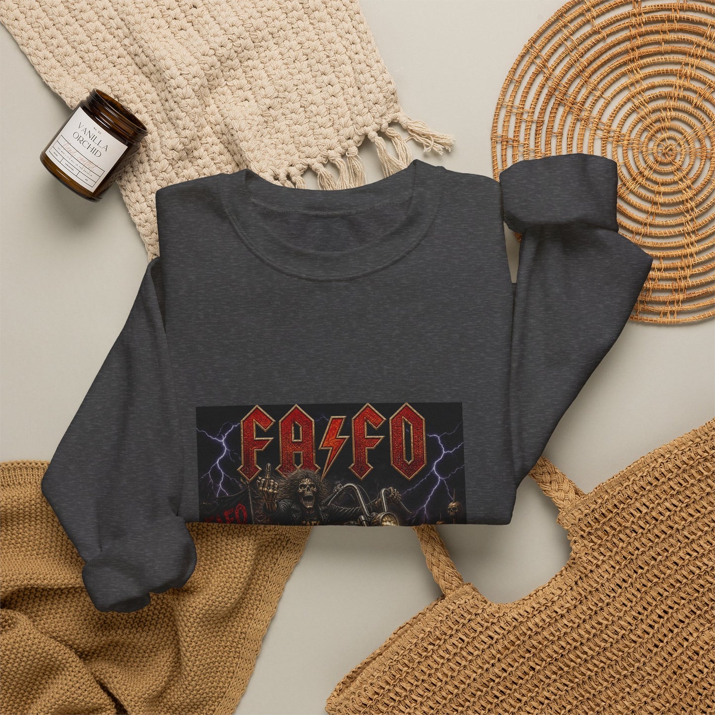 FAFO Society Biker Crewneck Sweatshirt