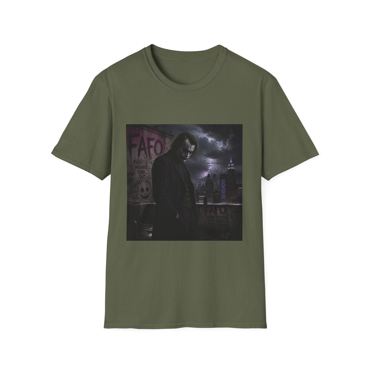Graphic Tee — Moody Night Joker Portrait T-Shirt