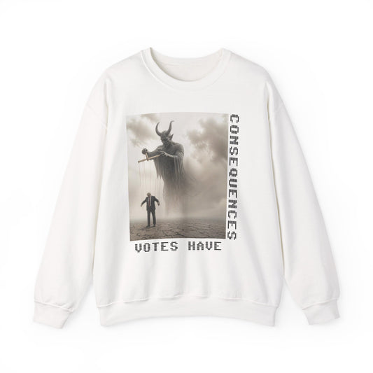 Consequences Have Votes Crewneck Sweatshirt — The FAFO Society Graphic Sweatshirt